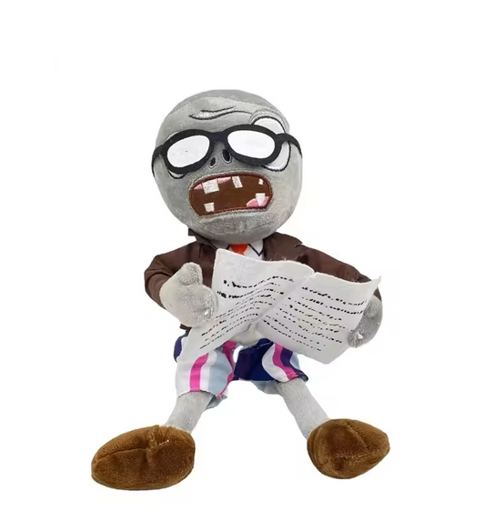 Zombie w/Newspaper Plush Toy