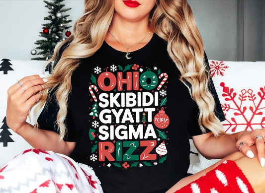 Ohio Skibidi Gyatt Sigma Rizz Teenage Meme T-Shirt