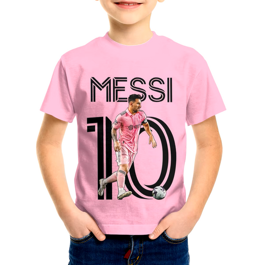 Pink Messi Youth T shirt