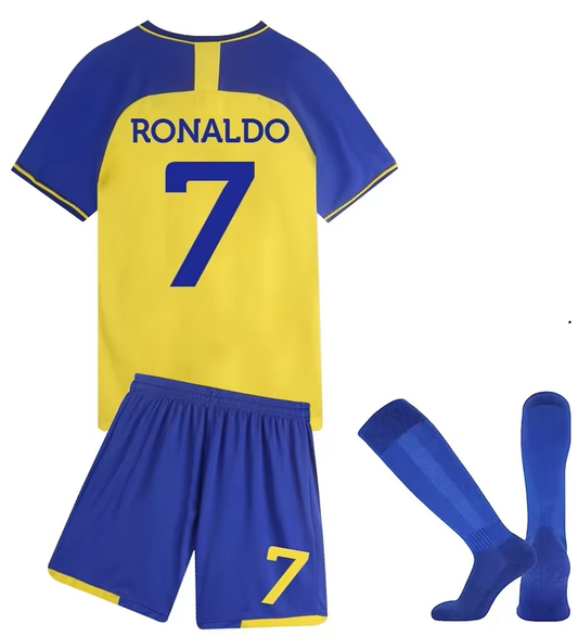 Youth 3 Piece Football Jersey Ronaldo Jersey #7 3 Piece